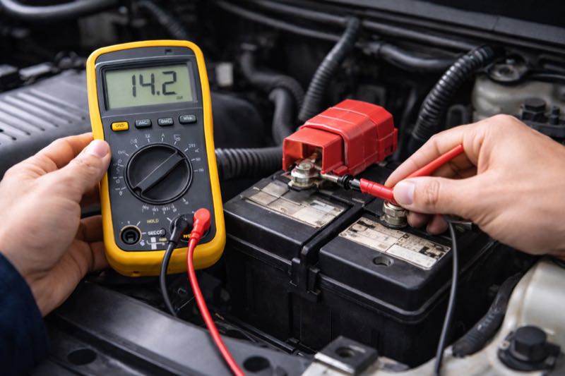 Diagnostic batterie multimètre HELPCAR Bruxelles