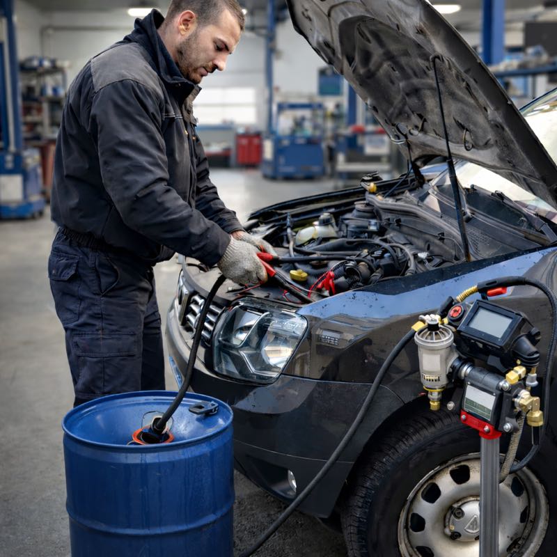 Erreur carburant siphonnage réservoir Bruxelles